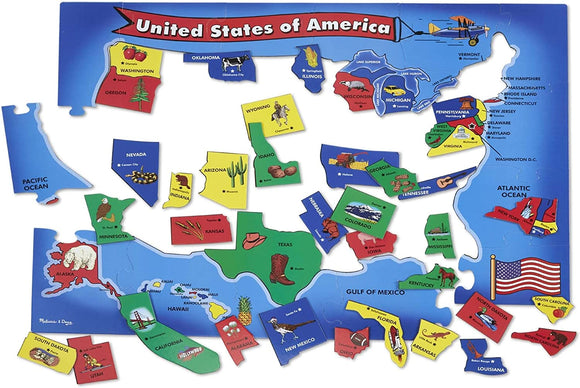 USA Map Floor Puzzle (51 pcs)