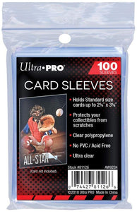 Ultra Pro Soft Card Sleeves 2-5/8" X 3-5/8" - Ultra Clear (100 ct)