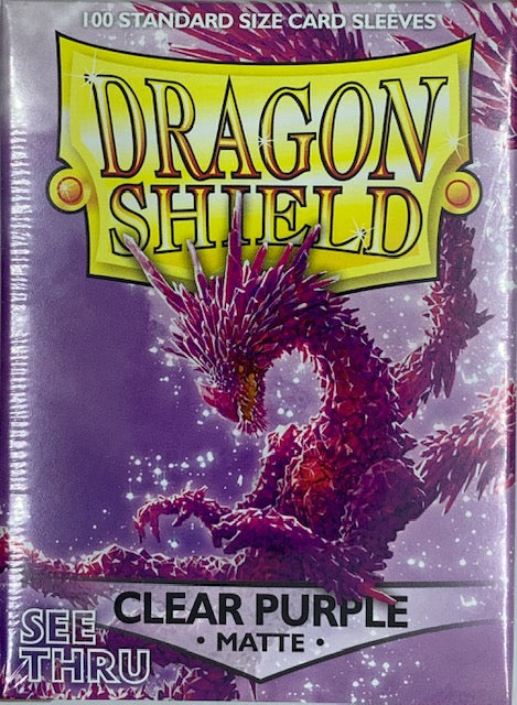 Dragon Shield Sleeves - Matte Clear Purple (100ct)