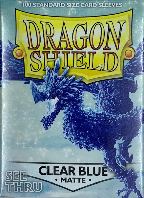Dragon Shield Sleeves - Matte Clear Blue (100ct)